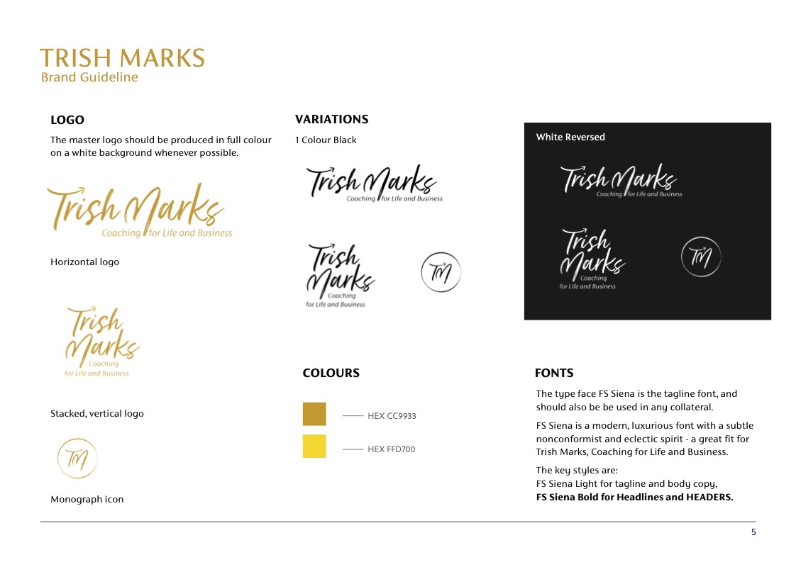 Trish Marks Logo Development